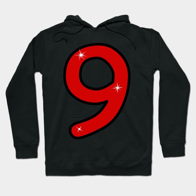 nine, ninth, 9, number nine, 9 years, 9 year old, number 9,  Numeral 9, 9th birthday gift, 9th birthday design, anniversary, birthday, anniversary, date, 9th grade Hoodie by grafinya